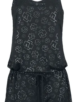 Jumpsuit - Logo Jumpsuit - S bis XXL - für Damen - Größe S - schwarz - Lizenziertes Merchandise! - Frauen - female - Rammstein - FashionsVida