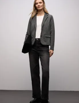 Basic Blazer female Schwarz - Street One - FashionsVida