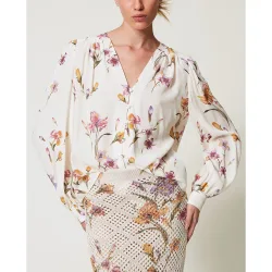Camisa de mujer de crespón de China