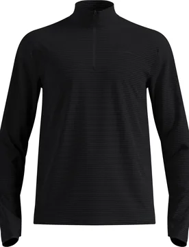 Vielseitiges, halb-geschlossenes Fleecepullover Essential Thermal Mid Layer 1/2 Zip M Black für Herren Größe L schwarz - Odlo - FashionsVida