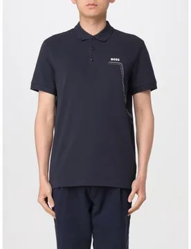 Mens Dark Blue Paddy 3 Polo Shirt - Male - Blue - Small - BOSS - FashionsVida