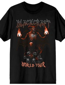 Gothic T-Shirt - Sold Out World Tour FB Boxy Pigment Tee - M bis 4XL - für Männer - Größe 3XL - schwarz - Männer - male - Blackcraft Cult - FashionsVida