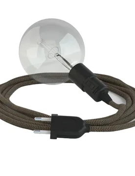 Cables Suspension Luminaire Rd73 Zigzag 5 M Tree Bark / Black One Size - Creative - FashionsVida