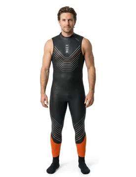 Araya Sleeveless Neoprene Wetsuit Black / Orange S Men - HUUB - FashionsVida