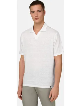 Polo de punto de lino elástico - Boggi Milano - FashionsVida