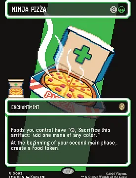 Ninja Pizza (Borderless Pixel Surge Foil) Teenage Mutant Ninja Turtles Eternal - Magic: The Gathering - FashionsVida