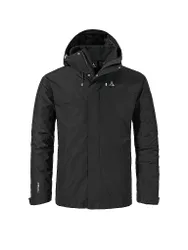 Giacca da trekking da uomo Okere eL 3in1 con cappuccio nero 48