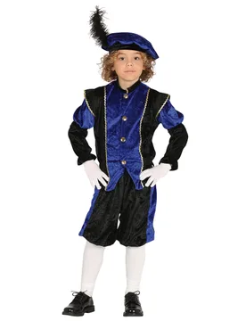 Knecht Ruprecht Kostüm für Kinder in blau und schwarz - GUIRMA - FashionsVida