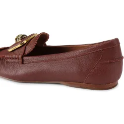 Mocasines planos de mujer de piel