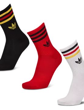 Mid Cut Crew 3 Pack Unisex Socken - Rot - Größe 37-39 Red 37-39 - Adidas - FashionsVida