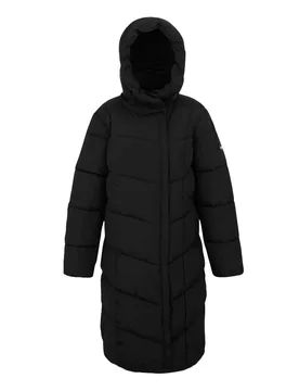 Womens Nurie Full Zip Longline Padded Jacket - Black - Size 12 Uk - Regatta - FashionsVida