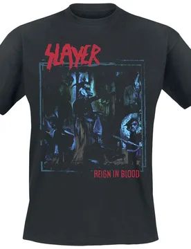 T-Shirt - Frozen Hell Reign In Blood - S bis 5XL - für Männer - Größe M - schwarz - Lizenziertes Merchandise! - Männer - male - Slayer - FashionsVida