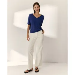 Jersey de mujer liso y manga corta
