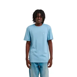 Maglietta A Maniche Corte Icon Embroidery Faded Denim M