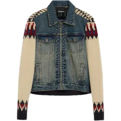 Chaqueta de mujer vaquera combinada