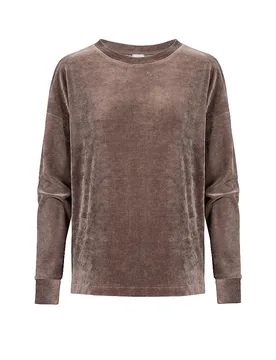 Loungewear Sweater VELVET DREAM milk n coffe hellbraun L damen - Mey - FashionsVida