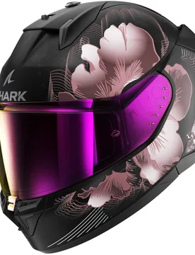 Casco Moto Integrale D-SKWAL 3 MAYFER Mat Nero Viola G taglia S - Shark - FashionsVida
