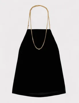 Womens Chain Velvet Top Black - Size 2xs - Palm Angels - FashionsVida