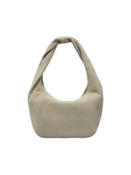 Sac en cuir - Sac hobo FARRAH II Medium beige