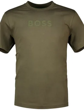Maglietta A Maniche Corte 50553652 Green Open Green XL - BOSS - FashionsVida