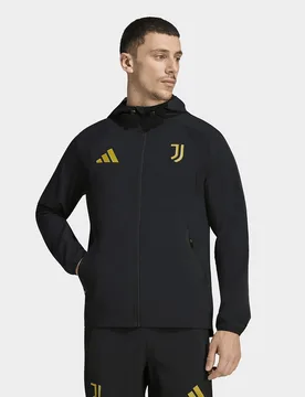 Mens Giacca a vento Juventus Tiro Travel - Nero, nero nero Uomo taglia M - Adidas - FashionsVida