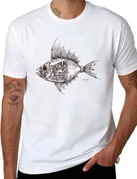 SteamPunk Fish T-Shirt cotton tshirt 100% black cotton t-shirt plain for man package T-Shirt - Aliexpress - FashionsVida