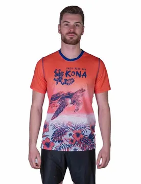 Kona Kahalu´u Beach Short Sleeve T-shirt Salmon XL Men - OTSO - FashionsVida