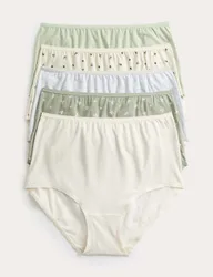 Pk Cotton Lycra™ Printed Full Briefs Soft Green female