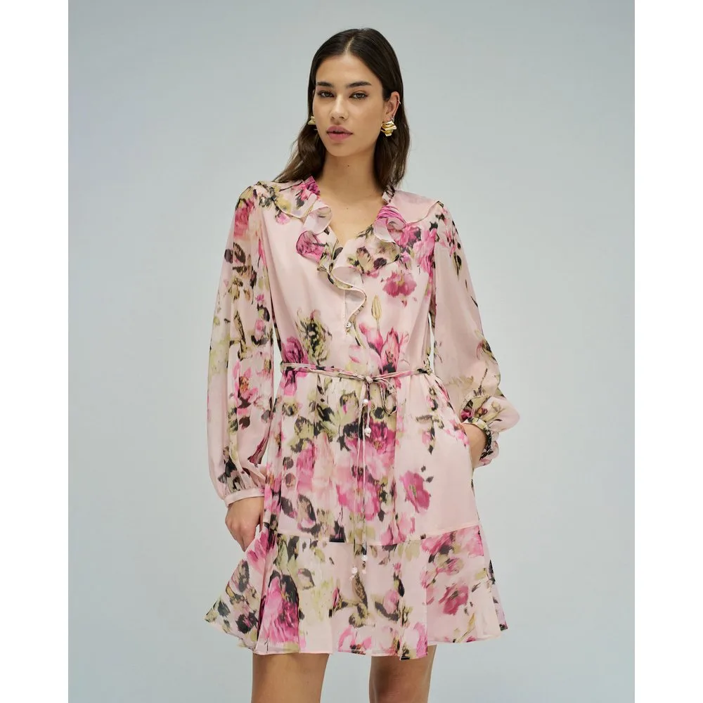 Vestido corto de mujer con patrón floral - Salsa Jeans - FashionsVida