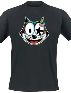 T-Shirt - Graffiti - M bis XXL - für Männer - Größe L - schwarz - Lizenzierter Fanartikel - Männer - male - Felix The Cat - FashionsVida