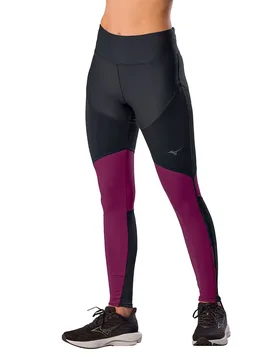 Leggings Tech Thermal Charge Black / Dark purple S - Mizuno - FashionsVida