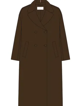OVERSIZED COAT W LAPEL COLLAR 1/1 S female - 40 - FashionsVida