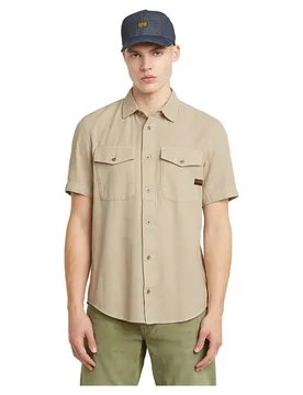 Chemise à Manches Courtes Marine Slim Dark Brick Gd XS - G-Star - FashionsVida
