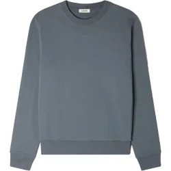 Sudadera de hombre clásico cuello redondo con logotipo en relieve