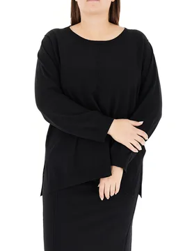 Maglia girocollo NERO S - N.O.W. NATION OF WOMEN by PERSONA - FashionsVida