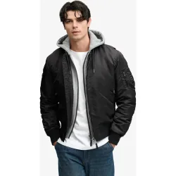 Chaqueta bomber MA1 de hombre con capucha