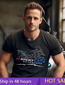 Motorcycle T-shirts B./M.WS R1200GS Adventure fans Biker Tee Graphic Summer Short Sleeves Oversized Breathable 100% Cotton Cool - Aliexpress - FashionsVida