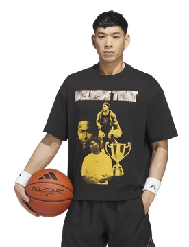 Anthony Edwards Herren T-Shirts - Schwarz - Größe XS - Baumwoll-Jersey Black XS - Adidas - FashionsVida