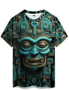 Men's Retro Design Full Body Printed 3D Round Neck T-shirt for Couples, Colorful and Dynamic, Splashed Ink, Gym Exercise, Runni - Aliexpress - FashionsVida