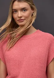 Ärmelloser Chenille Pullover female Pink
