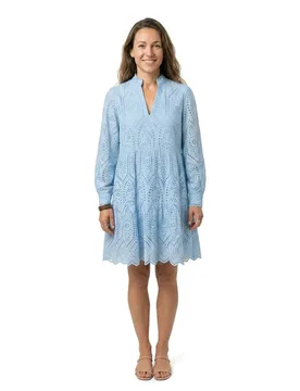 Robe Courte à Manches Longues 26027162 Holi Clear Sky S - Yas - FashionsVida