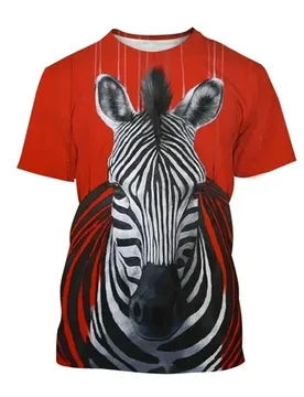 Zebra Animal 3D Print Harajuku maglietta a maniche corte Streetwear da uomo Hip-Hop t-Shirt estate Unisex Tees top abbigliamento - Aliexpress - FashionsVida