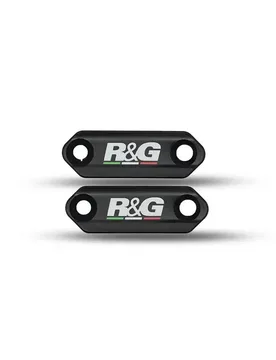 Coppia Tappi Specchi Nero ; Aprilia Rs 457 2024-2025 - R&G - FashionsVida