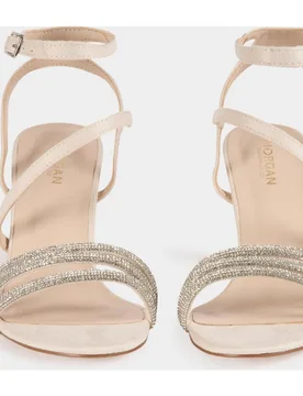 Sandalias de tiras de mujer con strass en color - Morgan - FashionsVida