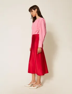 Jupe longue en satin - Actitude by Twinset - FashionsVida