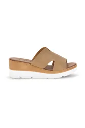 Sandali beige con zeppa e fascia incrociata 11071242 41
