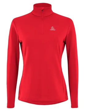 Sweat à Demi-zip Uni Tech-merino Red 40 - Loeffler - FashionsVida