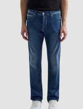Jeans straight fit uomo blu medio - Replay - FashionsVida