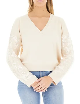 Maglione con paillettes BURRO L/XL - Rinascimento - FashionsVida