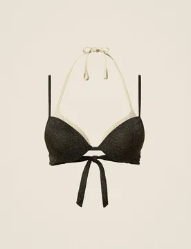 Haut de maillot de bain push-up bicolore avec lurex - TWINSET - FashionsVida